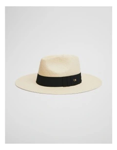 Wide Brim Panama in Natural