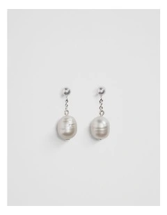 Mia Mini Pearl Drop in Silver