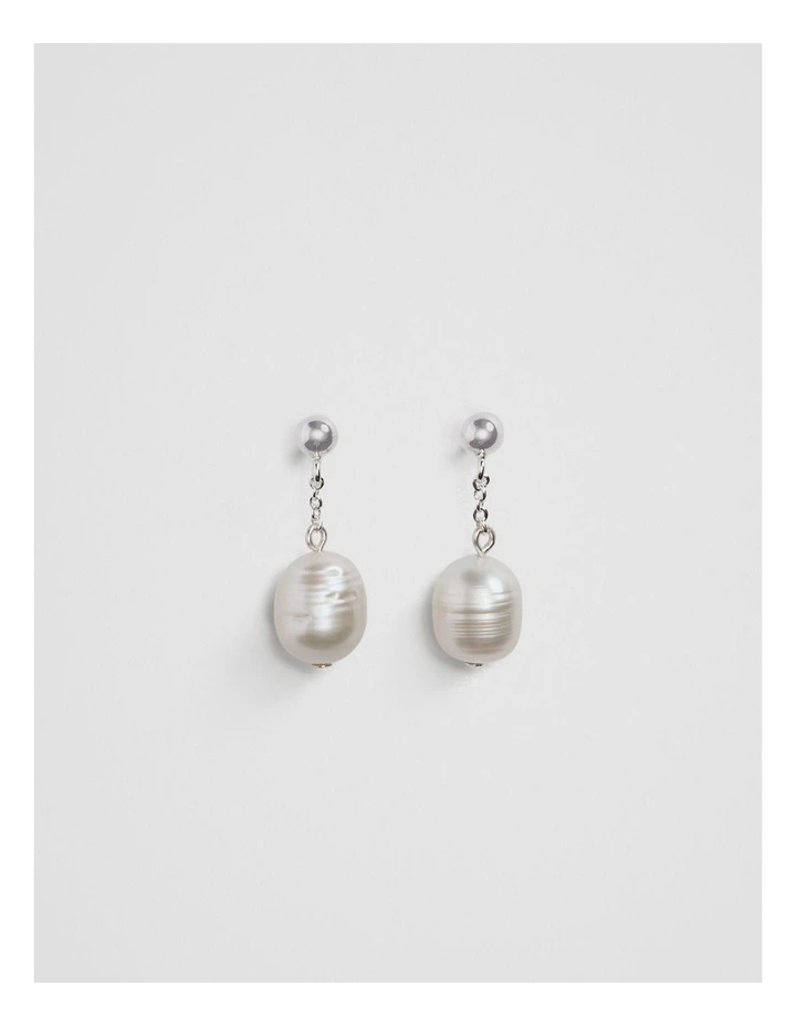 Mia Mini Pearl Drop in Silver image 1