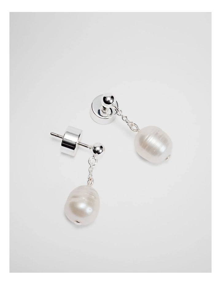 Mia Mini Pearl Drop in Silver image 3