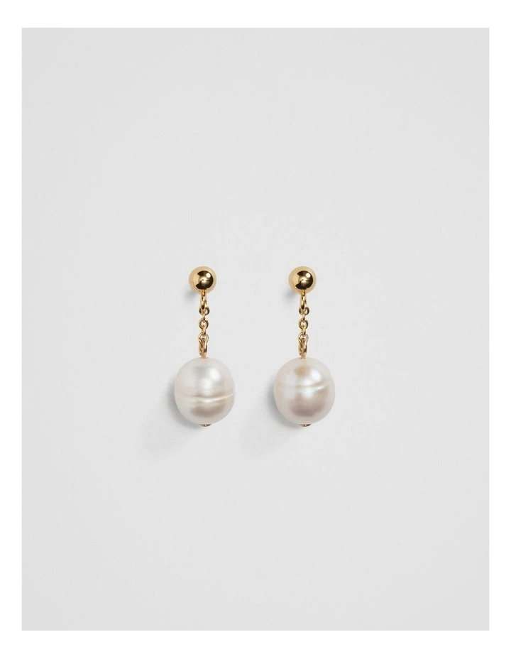 Mia Mini Pearl Drop in Gold image 1
