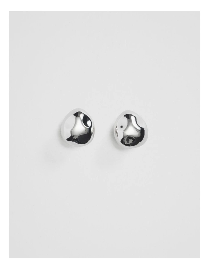 Kora Molten Stud in Silver image 1