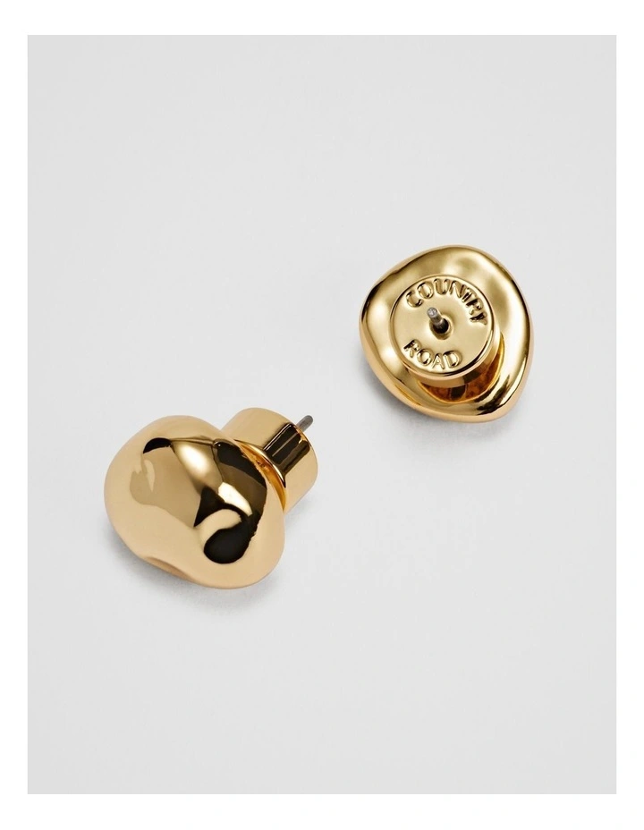 Kora Molten Stud in Gold image 3