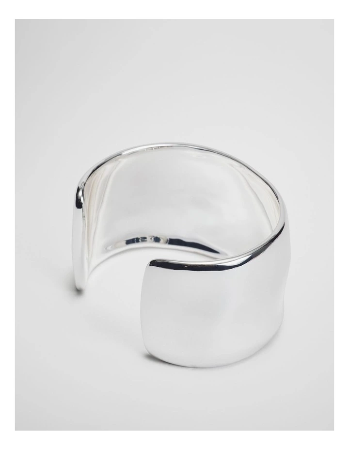 Kora Molten Cuff in Silver image 3