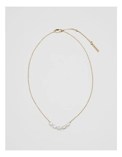 Mia Freshwater Pearl Necklace in Gold