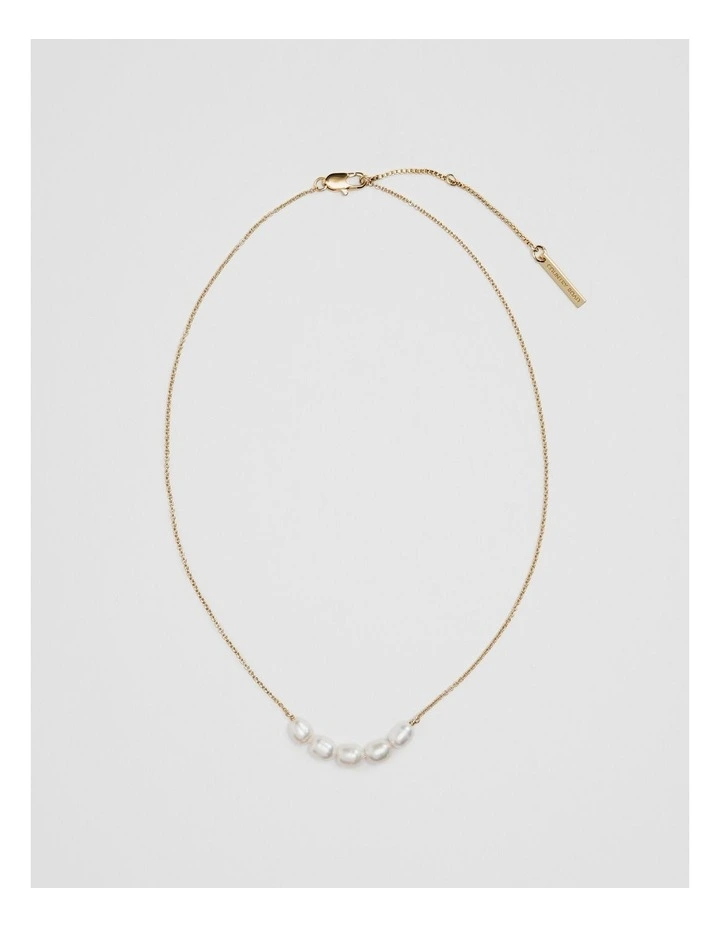 Mia Freshwater Pearl Necklace in Gold image 1