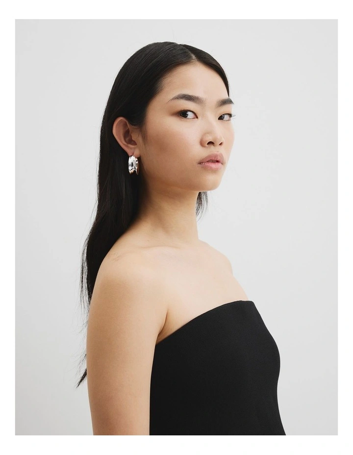 Kora Statement Hoop in Silver image 2