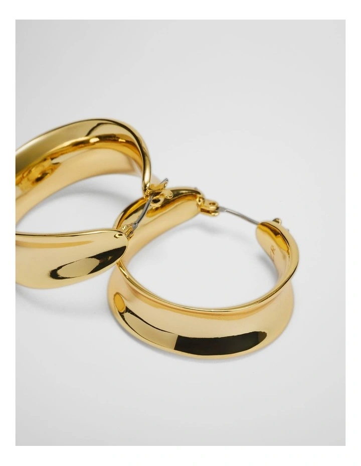 Kora Statement Hoop in Gold image 3