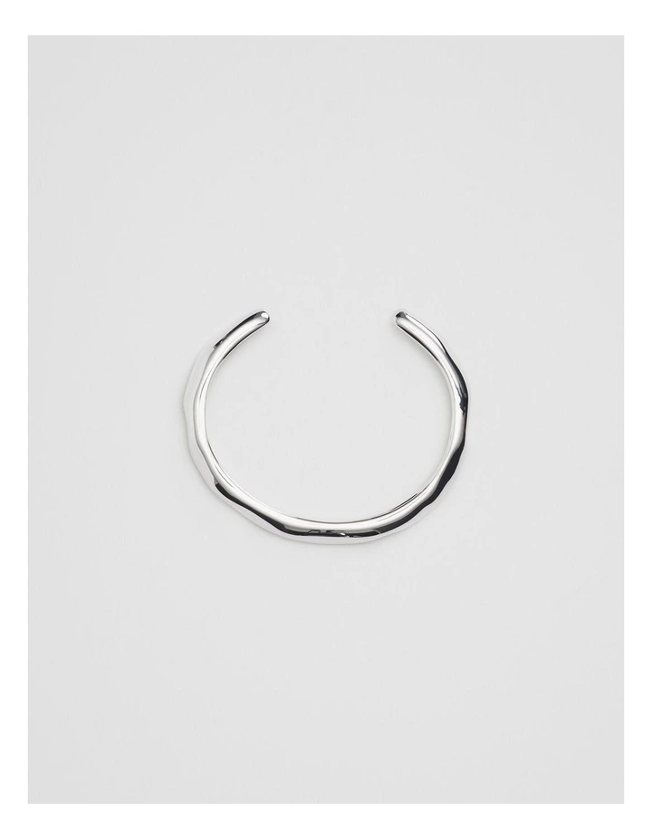 Kora Thin Molten Cuff in Silver image 1