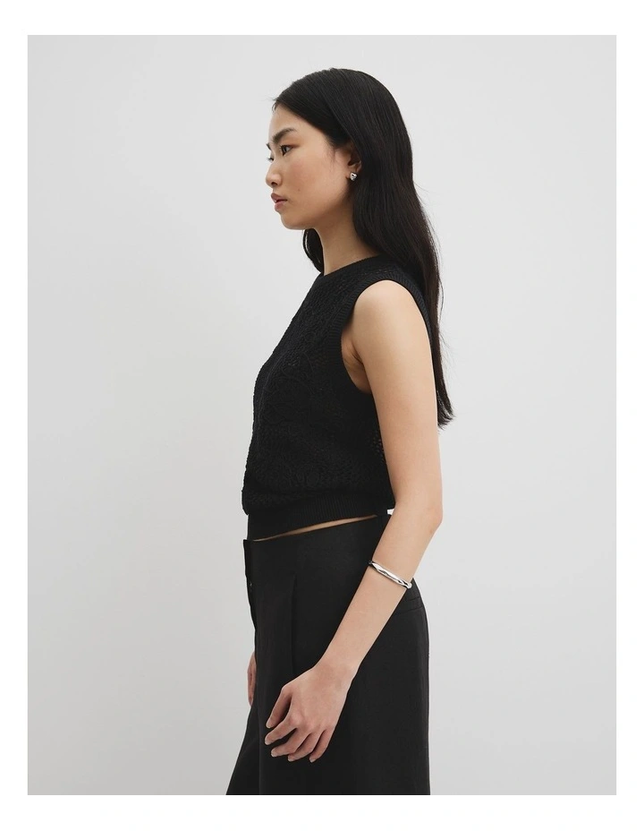 Kora Thin Molten Cuff in Silver image 2