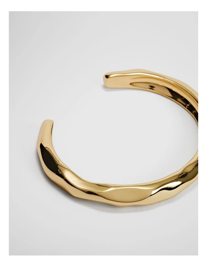 Kora Thin Molten Cuff in Gold image 3