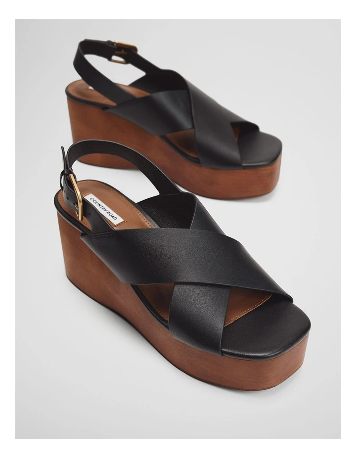 Serena Wedge in Black image 3