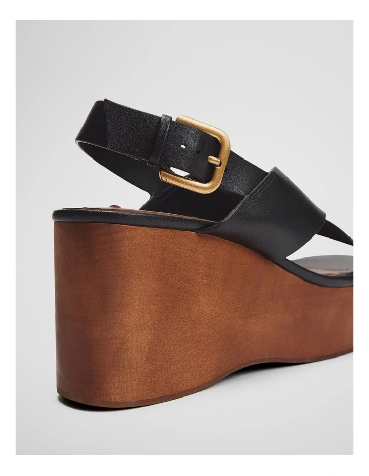 Serena Wedge in Black image 4