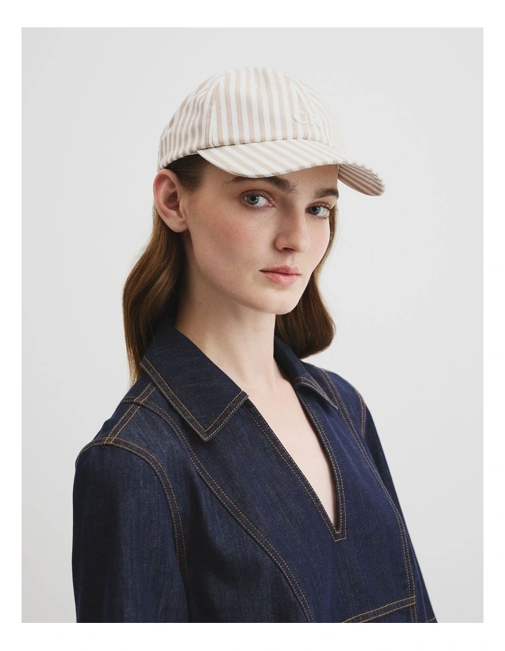 Cr Logo Cap in Sand Stripe image 2