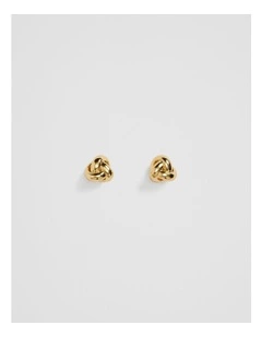 Lucia Knot Stud Earring in Gold