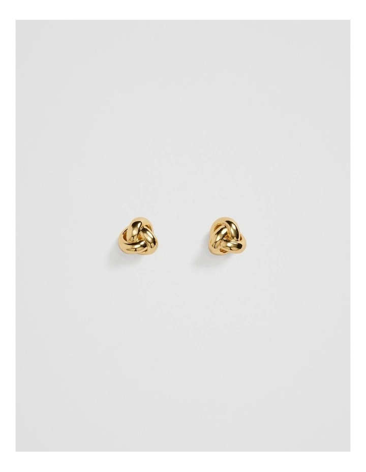 Lucia Knot Stud Earring in Gold image 1