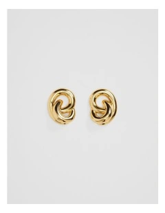 Freya Statement Stud Earrings in Gold