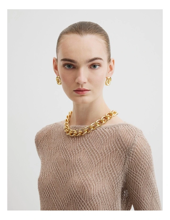 Freya Chain Necklace in Gold image 2