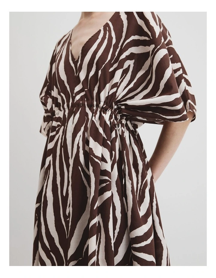 Cotton Voile Kaftan in Cocoa image 3
