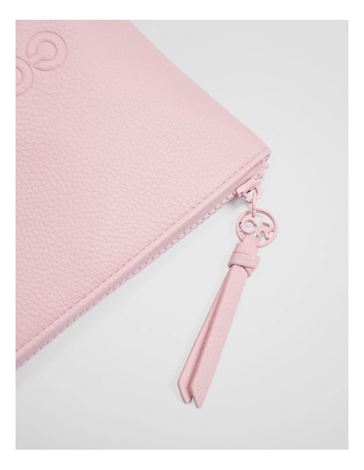 Branded Detail Tri Cosmetic Bag in Dawn Pink image 2