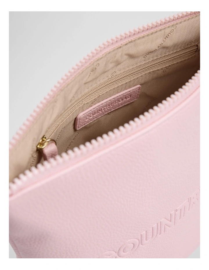 Branded Detail Tri Cosmetic Bag in Dawn Pink image 3