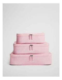 Travel Cube Pack Of 3 in Dawn Pink
