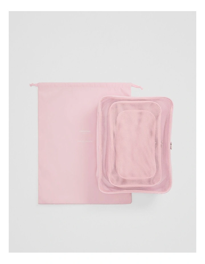 Travel Cube Pack Of 3 in Dawn Pink image 3