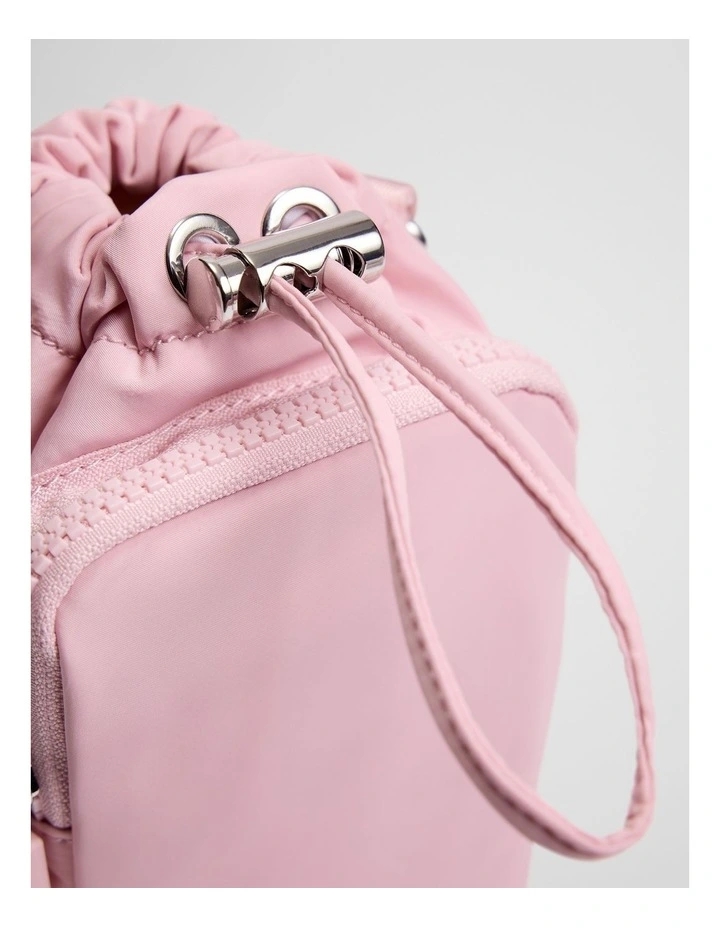 Recycled Polyester Drink Bottle Crossbody Bag in Dawn Pink image 3
