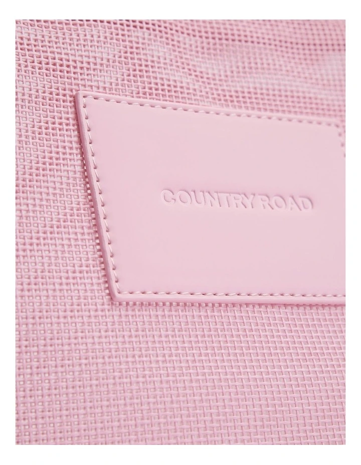 Mesh Tri Cosmetic Case in Dawn Pink image 3
