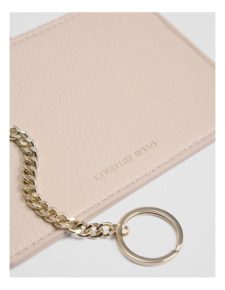 Coin Purse Keyring in Sand image 2