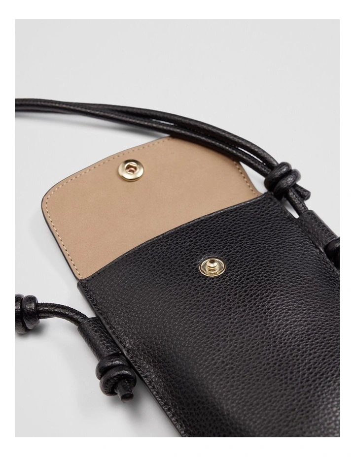Claudia Phone Pouch in Black image 3