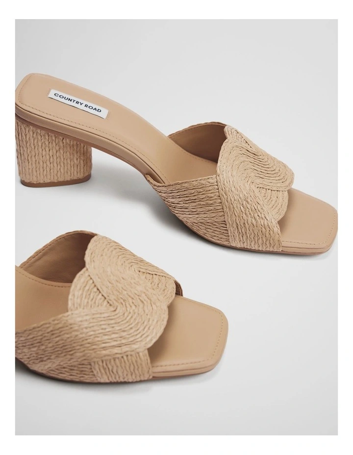 Abbie Raffia Heel in Natural image 3