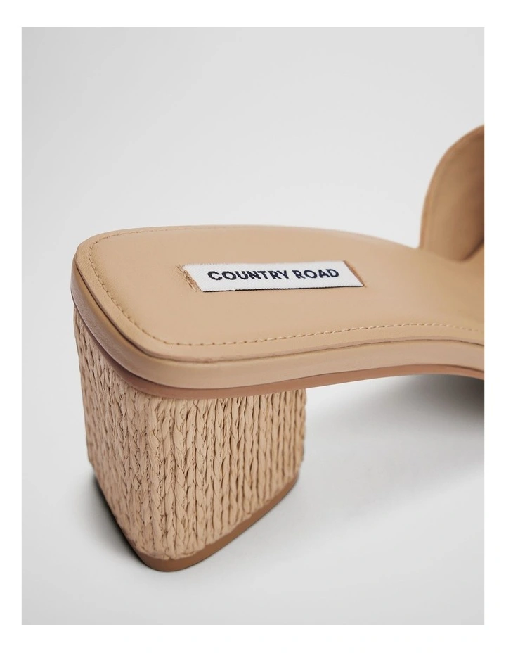 Abbie Raffia Heel in Natural image 4