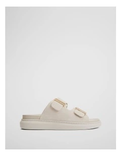 Leather Keeper Sandal in Oat Milk