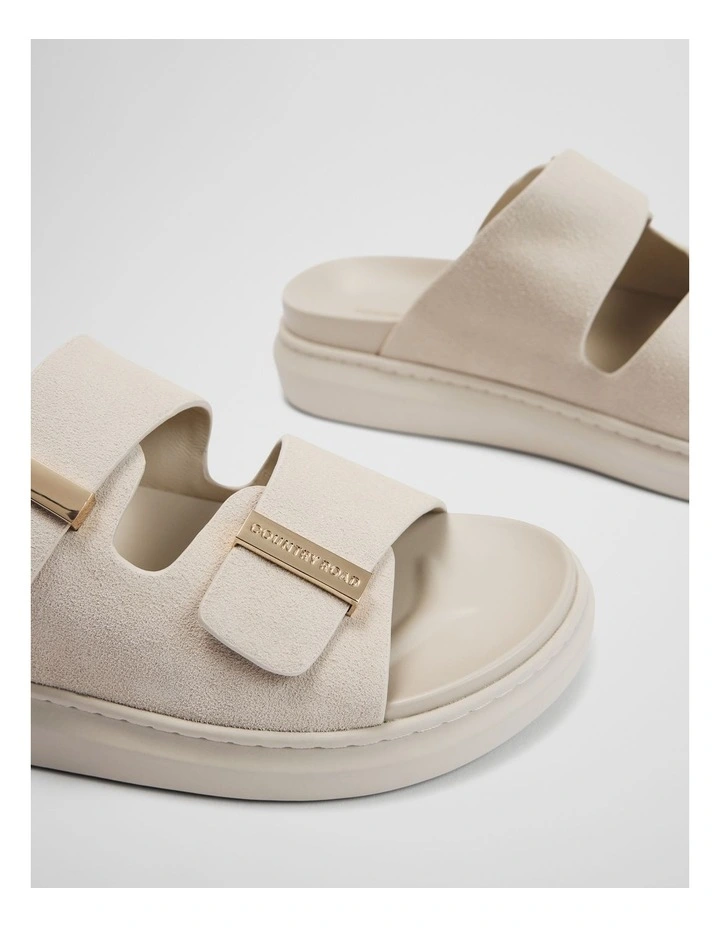 Leather Keeper Sandal in Oat Milk image 3