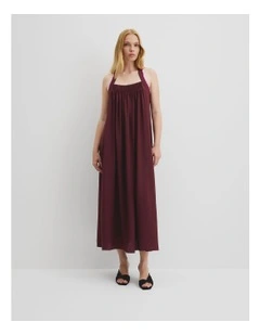Country Road X Ngali Maxi Dress in Burgundy