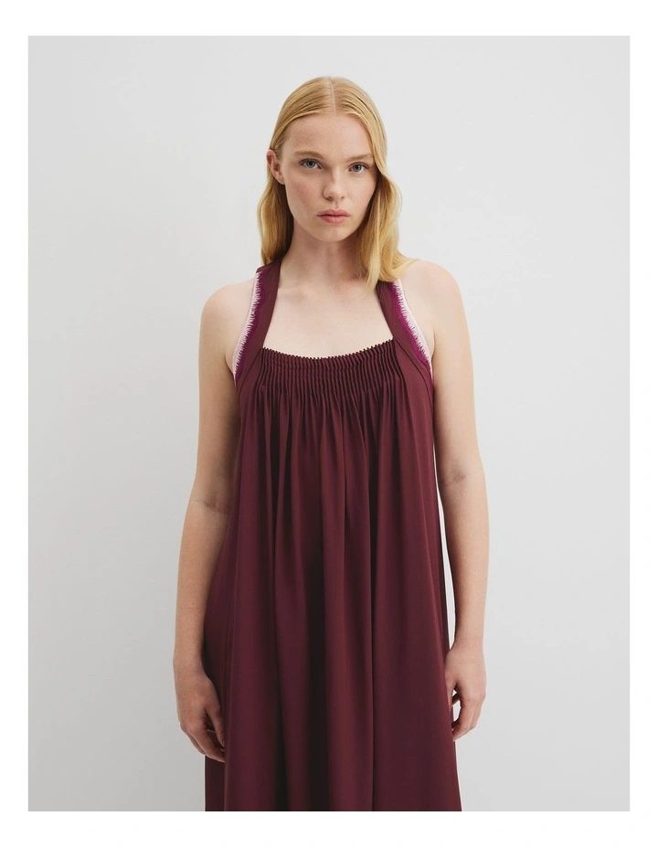 Country Road X Ngali Maxi Dress in Burgundy image 2