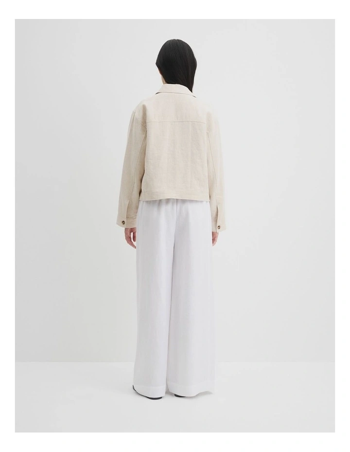Linen Shacket in Sesame image 5