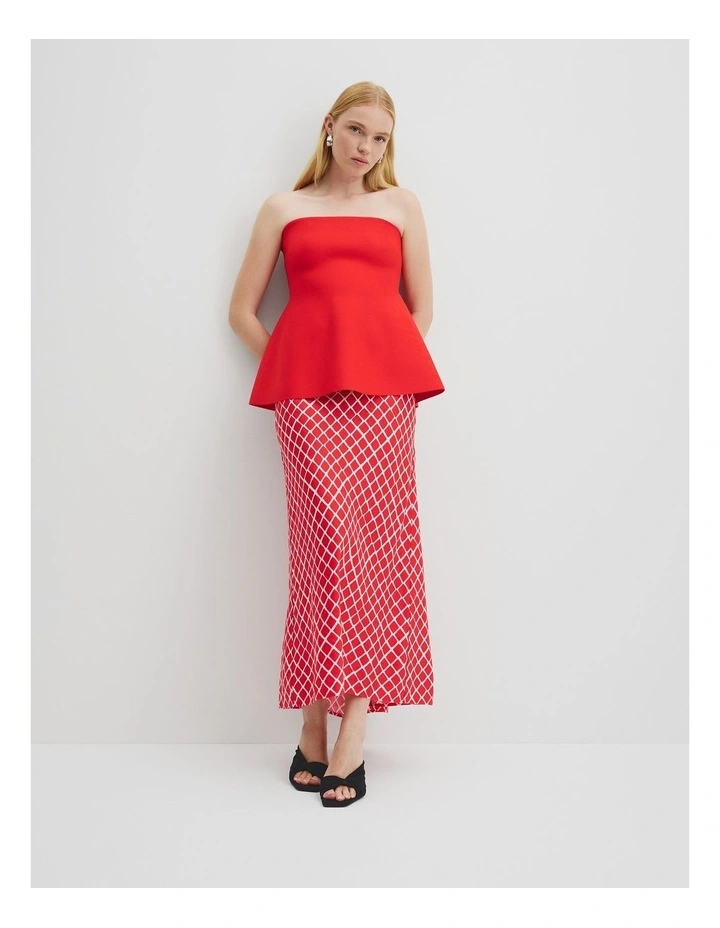 Compact Bandeau Knit in Vivid Red image 1