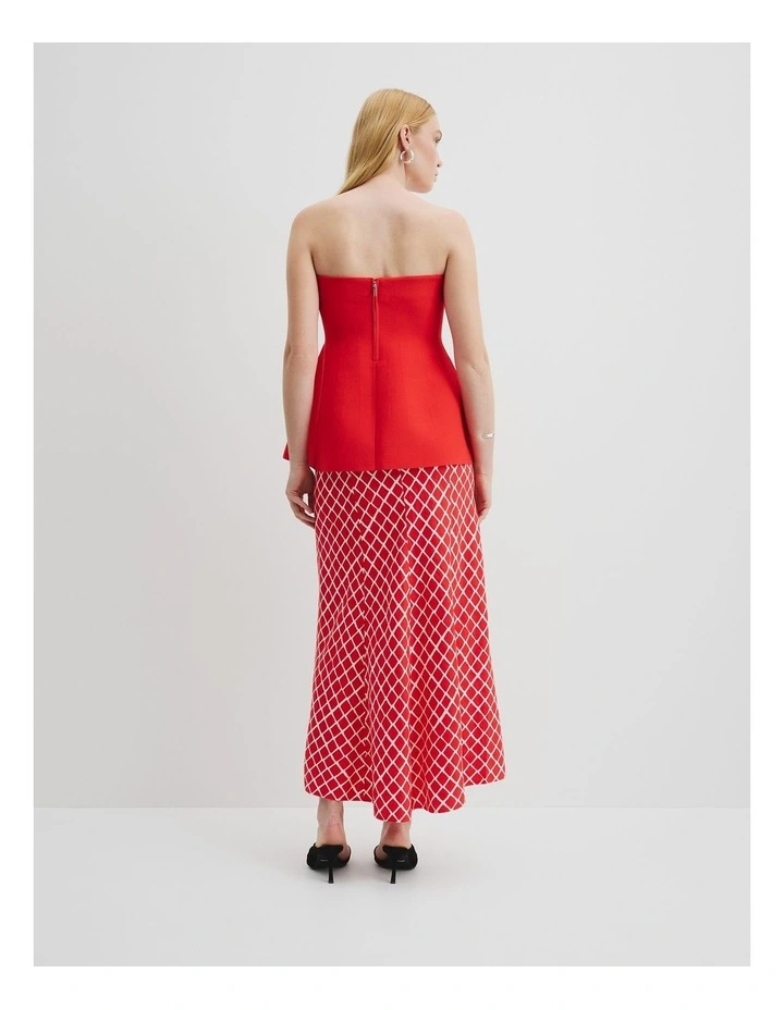 Compact Bandeau Knit in Vivid Red image 4