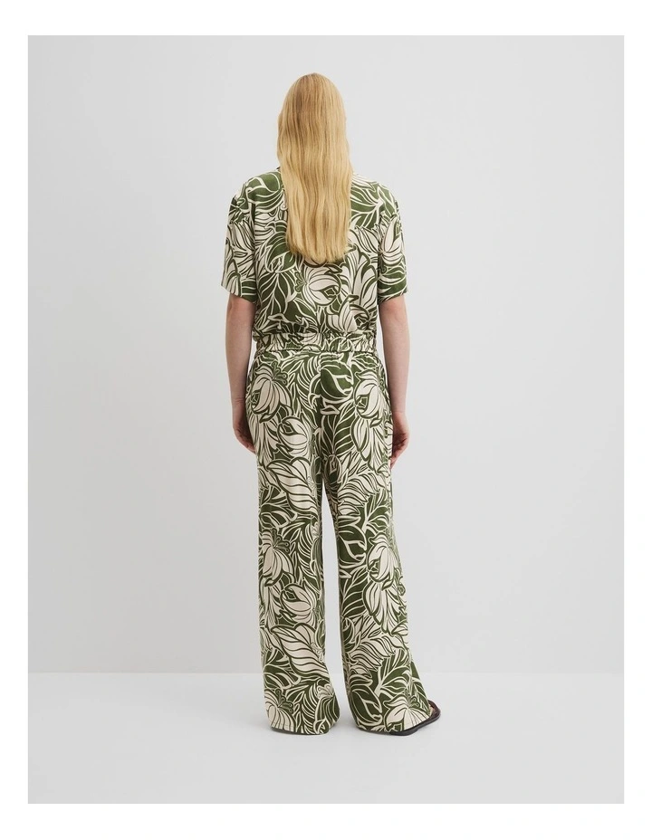 Print Pull On Cupro Pant in Etched Tropical image 4