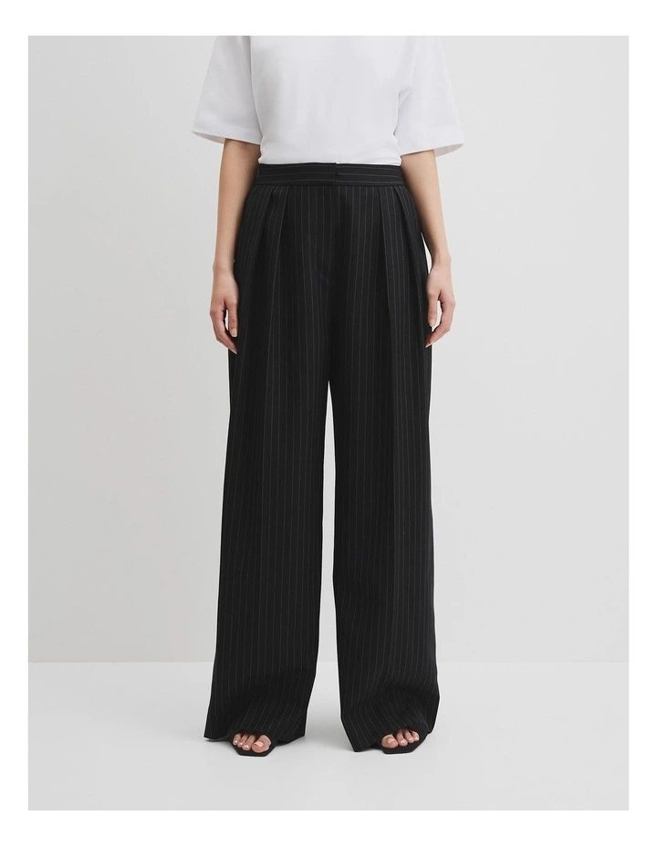 Pinstripe Pant in Black Stripe image 2