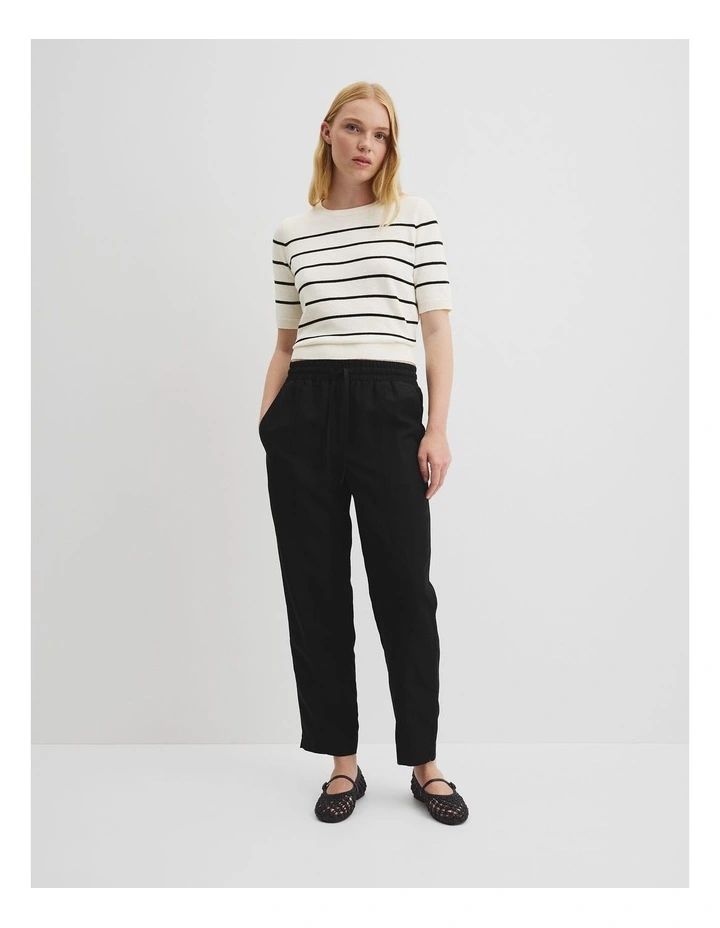 Panelled Pant in Black image 1
