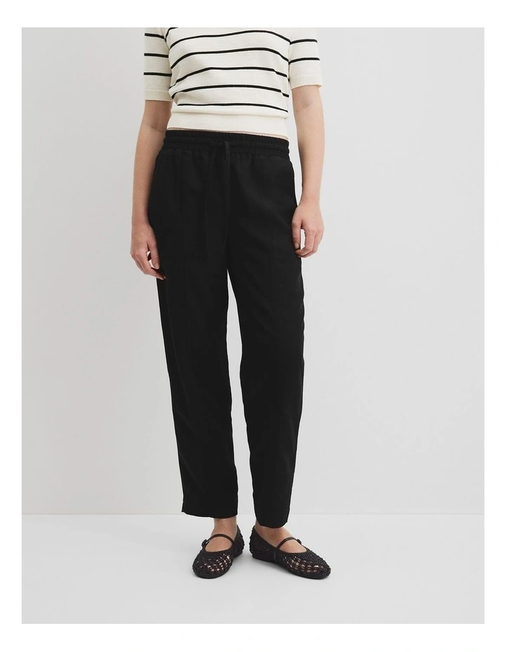 Panelled Pant in Black image 2