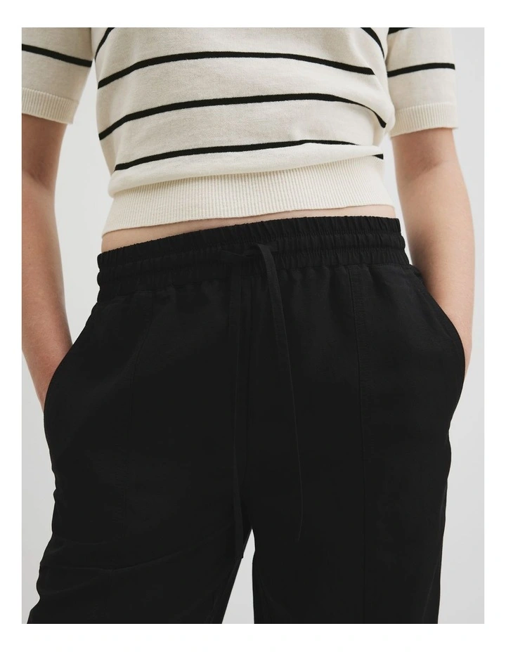 Panelled Pant in Black image 3