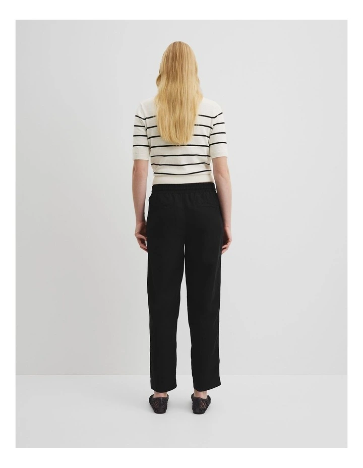 Panelled Pant in Black image 4