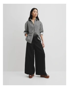 Oxford Stripe Shirt in Black Stripe