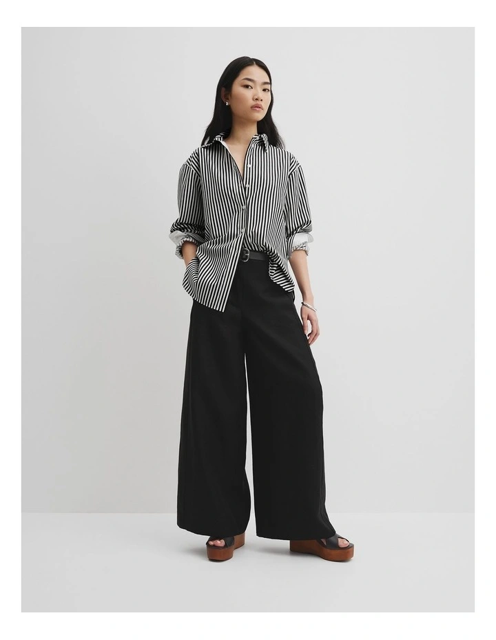 Oxford Stripe Shirt in Black Stripe image 1