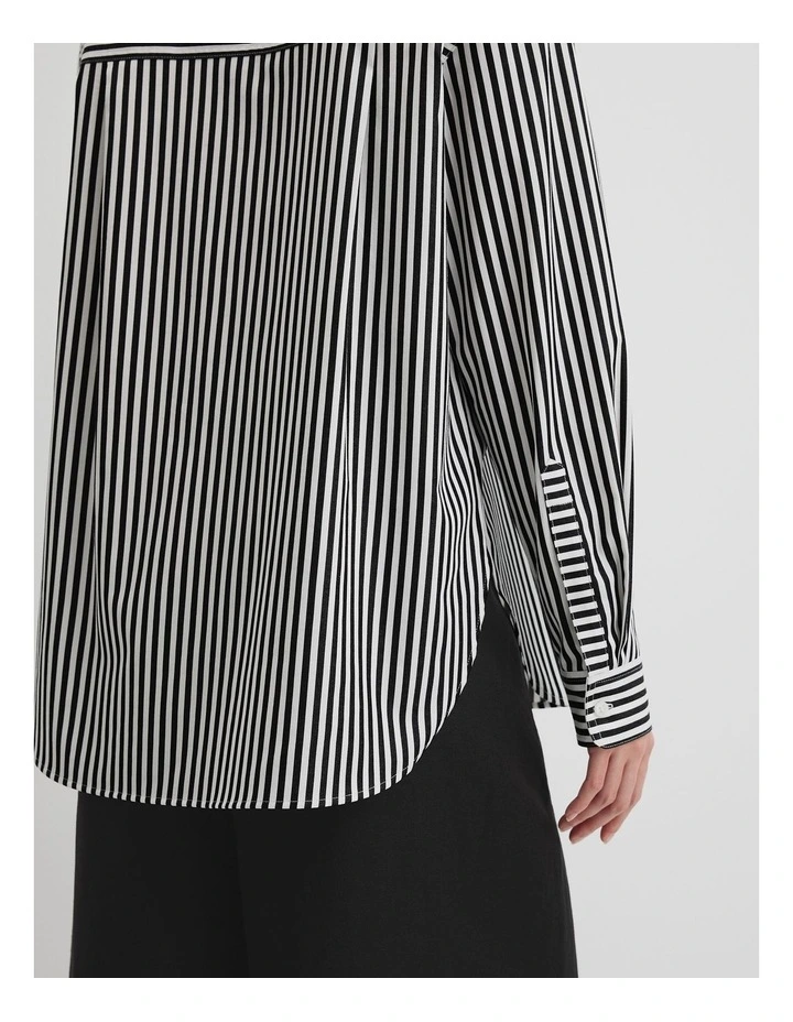 Oxford Stripe Shirt in Black Stripe image 3