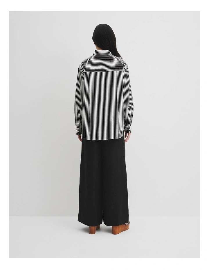 Oxford Stripe Shirt in Black Stripe image 4